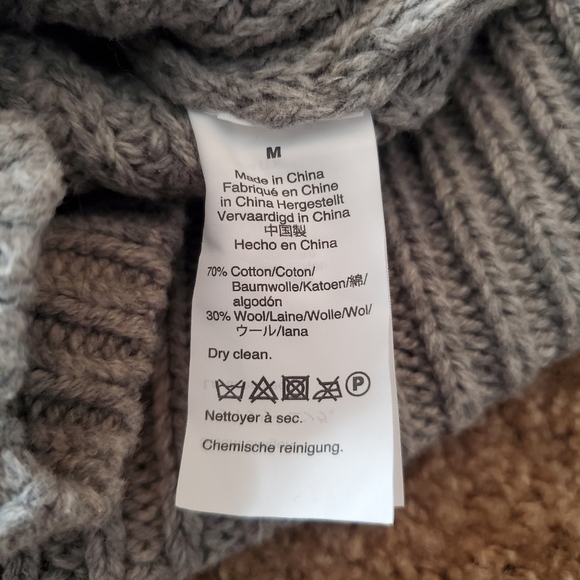 Madewell Mock Neck Side-Button Pullover Medium - Picture 6 of 7